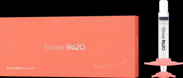리투오 Elravie Re2O 제품 상자와 주사기